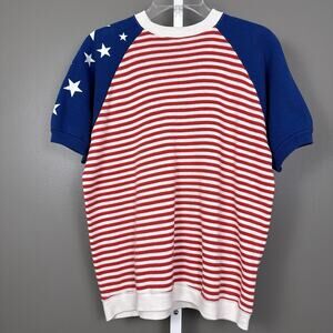 1970s Sportswear Of Creslan And Cotton Tultex USA Patriotic Vintage Shirt Large
